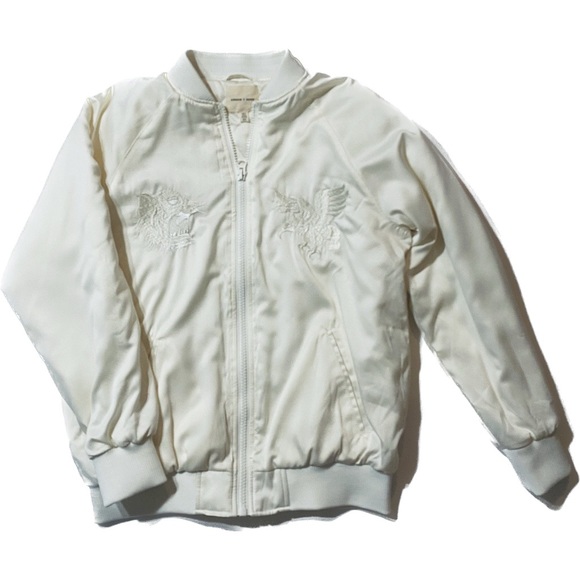 Silence + Noise Monochromatic Souvenir Bomber Jacket Urban Outfitters XS - Picture 3 of 12